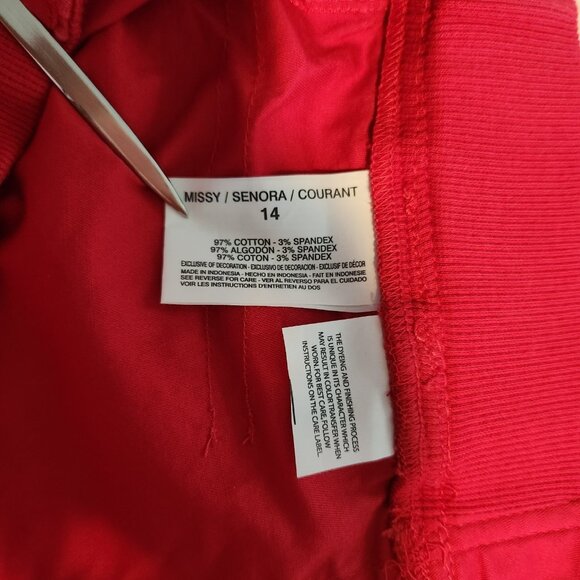 Gloria Vanderbit Shorts High Rise‎ Red Womens Size 14 36-38×10 Stretch Waist NEW - Picture 12 of 15